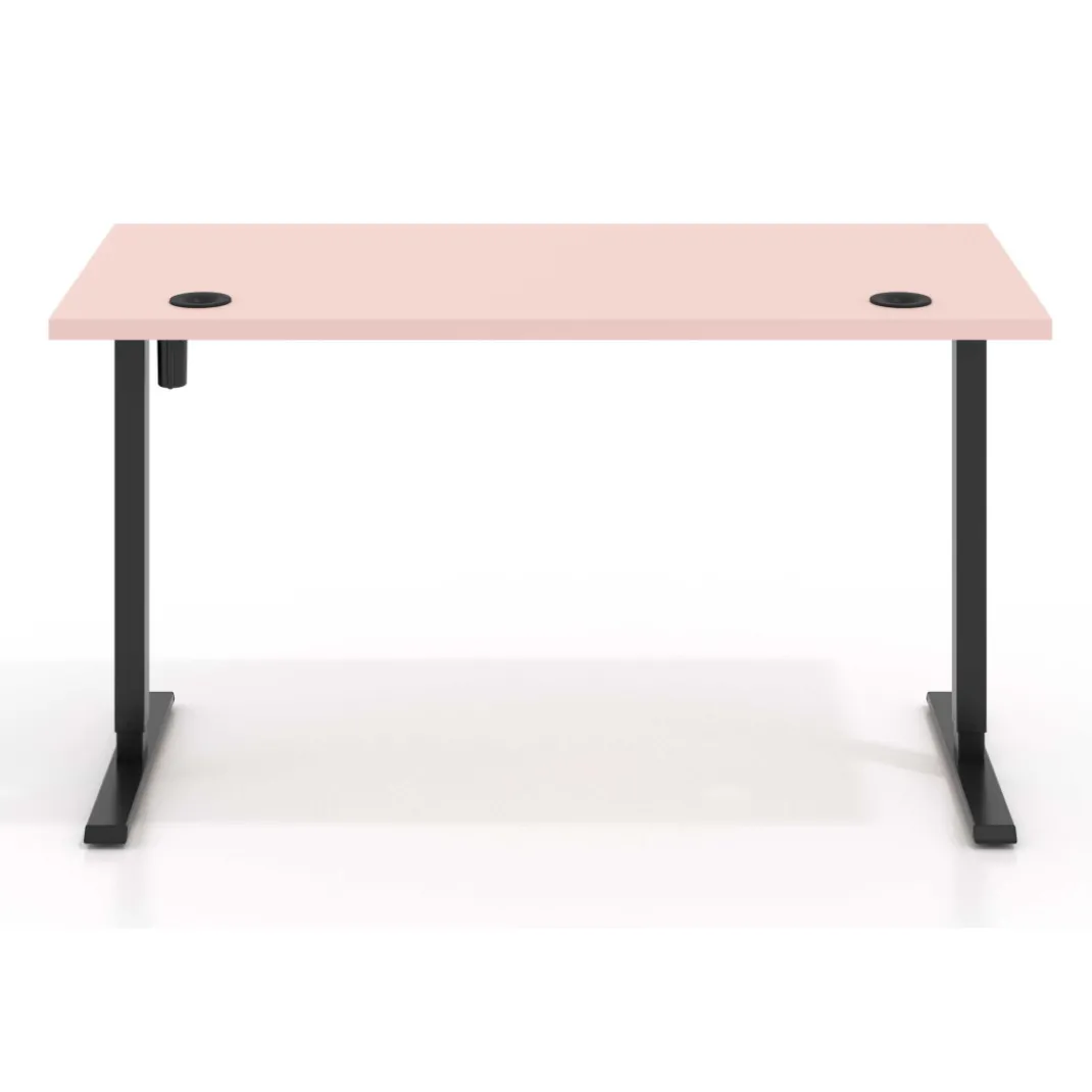 Escritorio Elevable Erghos Basic estructura negro canto recto