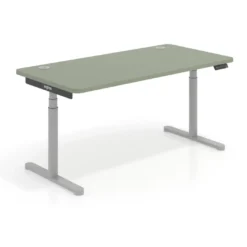 Escritorio Elevable Erghos Core estructura aluminio canto curvo