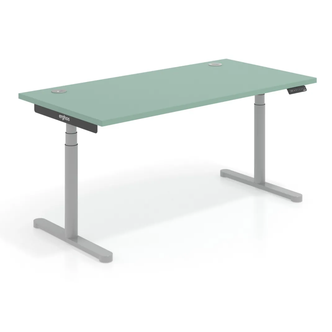 Escritorio Elevable Erghos Core estructura aluminio canto recto