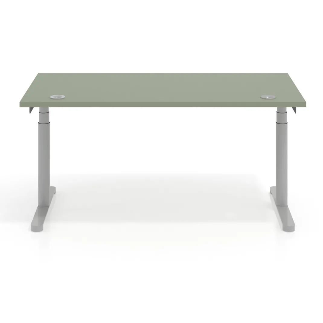 Escritorio Elevable Erghos Core estructura aluminio canto recto