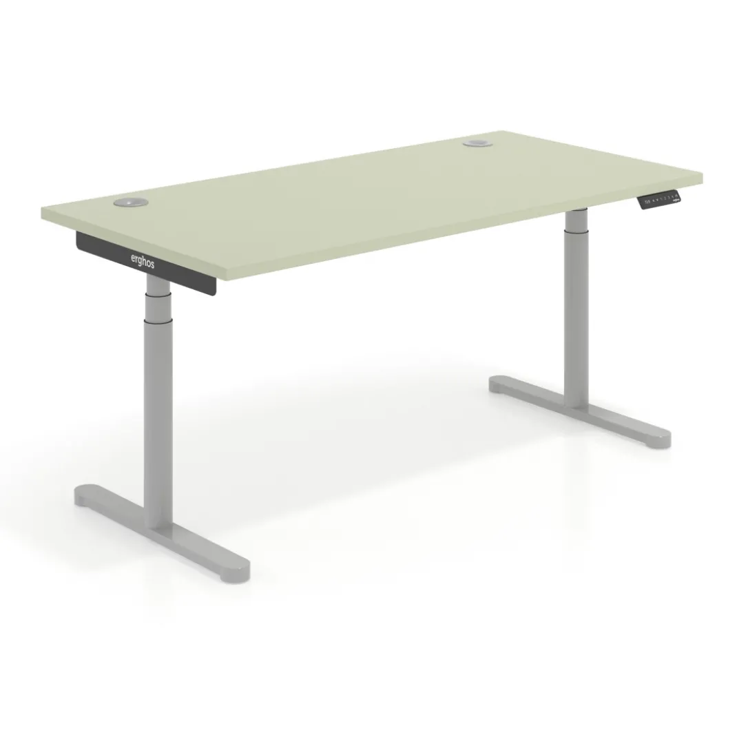 Escritorio Elevable Erghos Core estructura aluminio canto recto