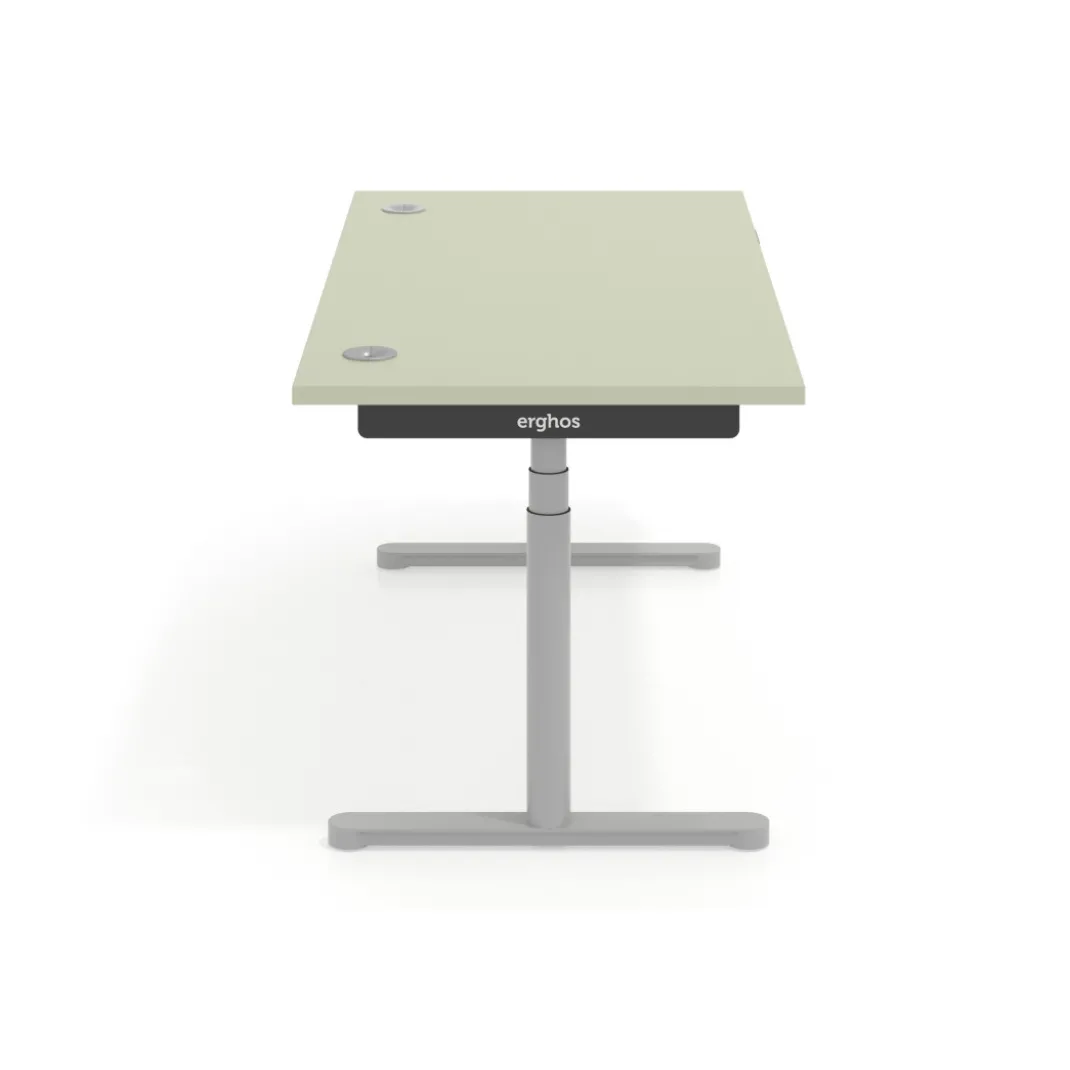 Escritorio Elevable Erghos Core estructura aluminio canto recto