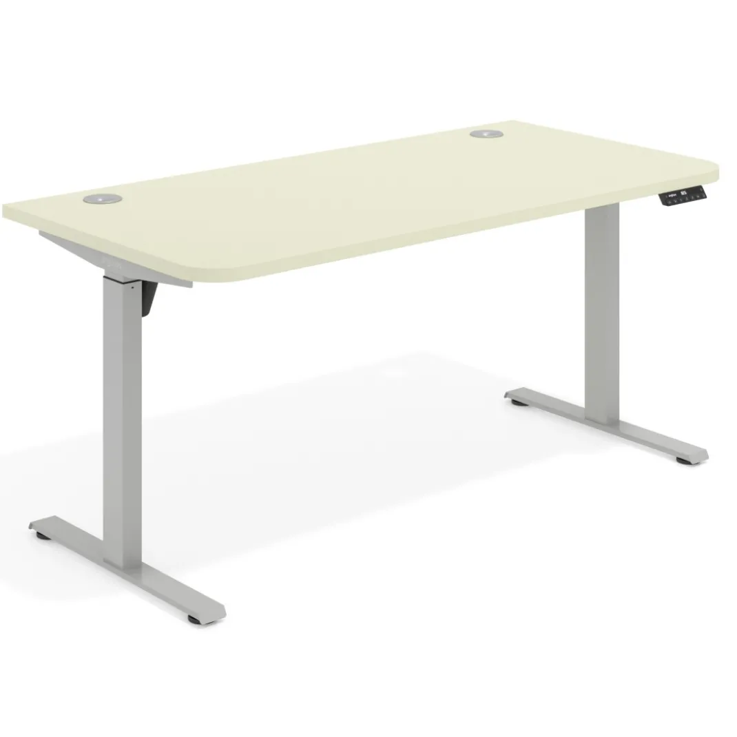 Escritorio Elevable Erghos Motion estructura aluminio 2 cantos curvos