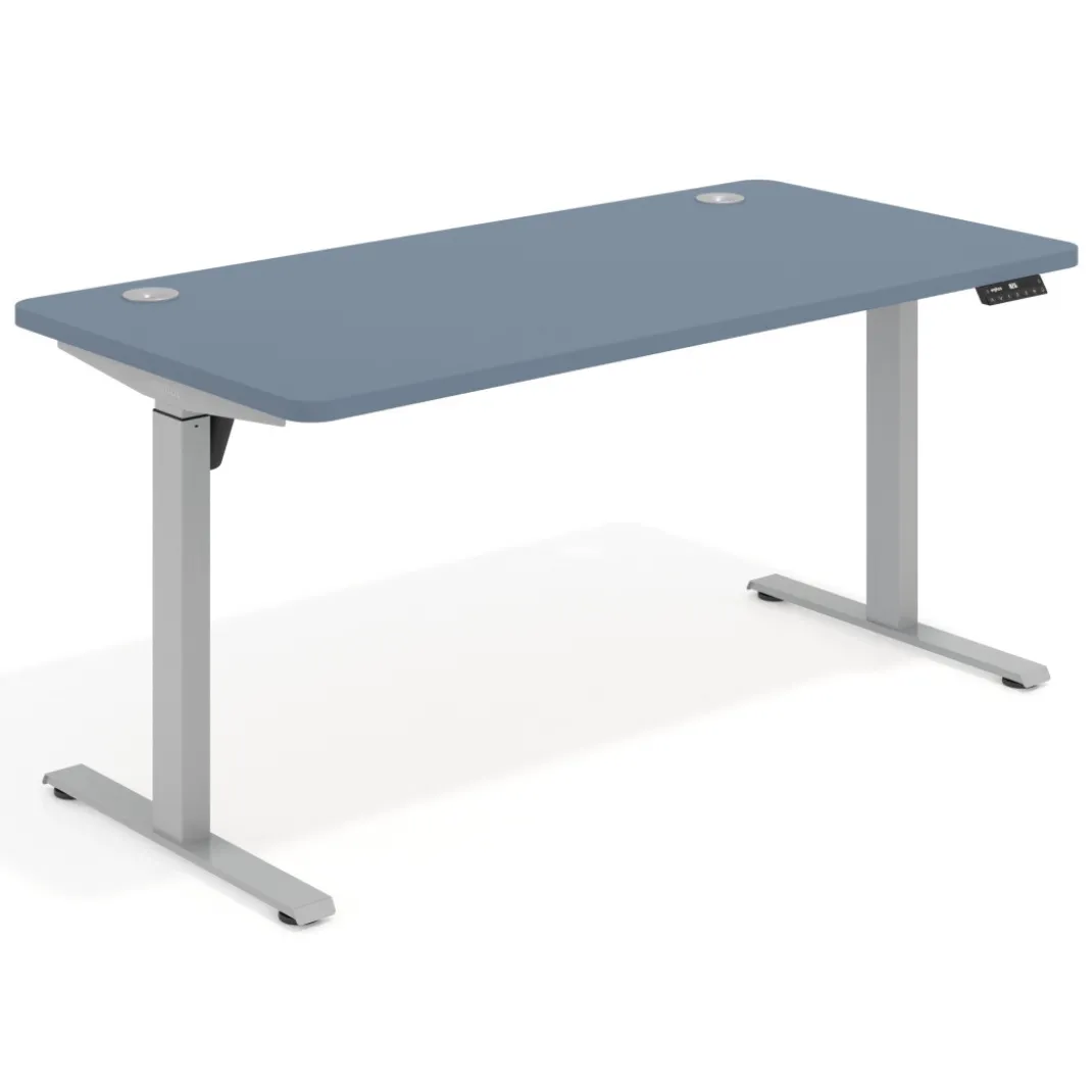 Escritorio Elevable Erghos Motion estructura aluminio 4 cantos curvos