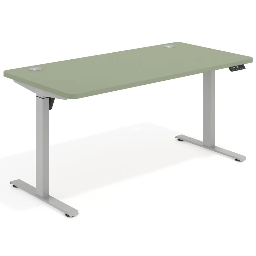 Escritorio Elevable Erghos Motion estructura aluminio 4 cantos curvos