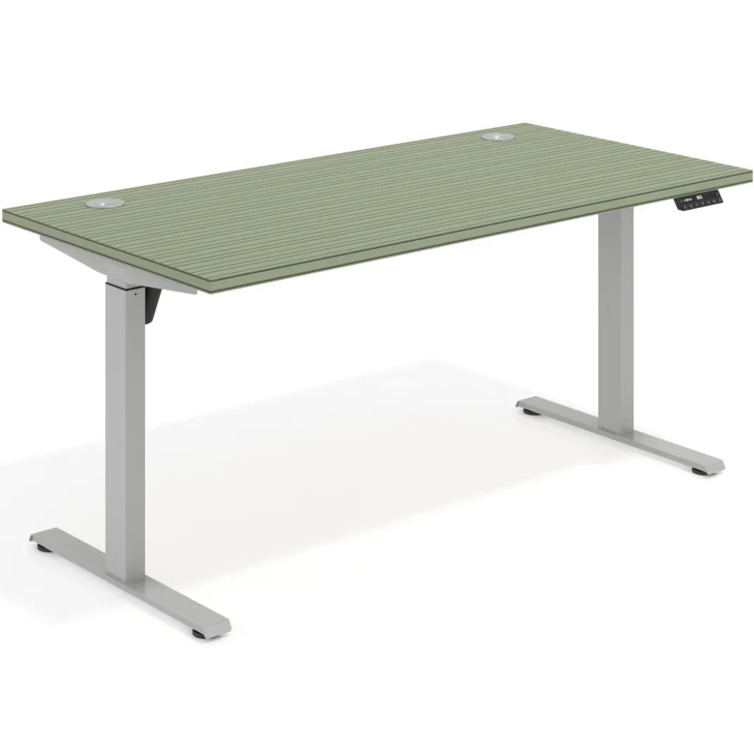 Escritorio Elevable Erghos Motion estructura aluminio canto recto