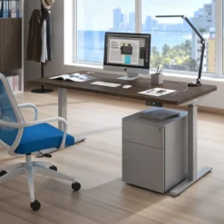 Escritorio Elevable Erghos Motion estructura aluminio 4 cantos curvos