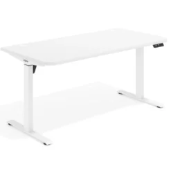 Escritorio Elevable Erghos Motion estructura blanca 2 cantos curvos