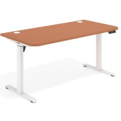 Escritorio Elevable Erghos Motion estructura blanca 2 cantos curvos