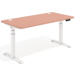 Escritorio Elevable Erghos Motion Pro estructura blanca 4 cantos curvos