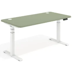 Escritorio Elevable Erghos Motion Pro estructura blanca 4 cantos curvos