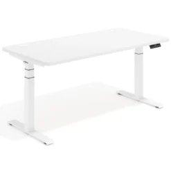 Escritorio Elevable Erghos Motion Pro estructura blanca 4 cantos curvos