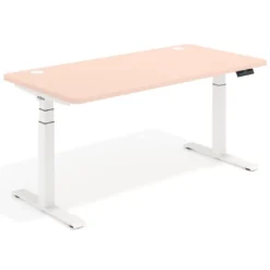 Escritorio Elevable Erghos Motion Pro estructura blanca 4 cantos curvos