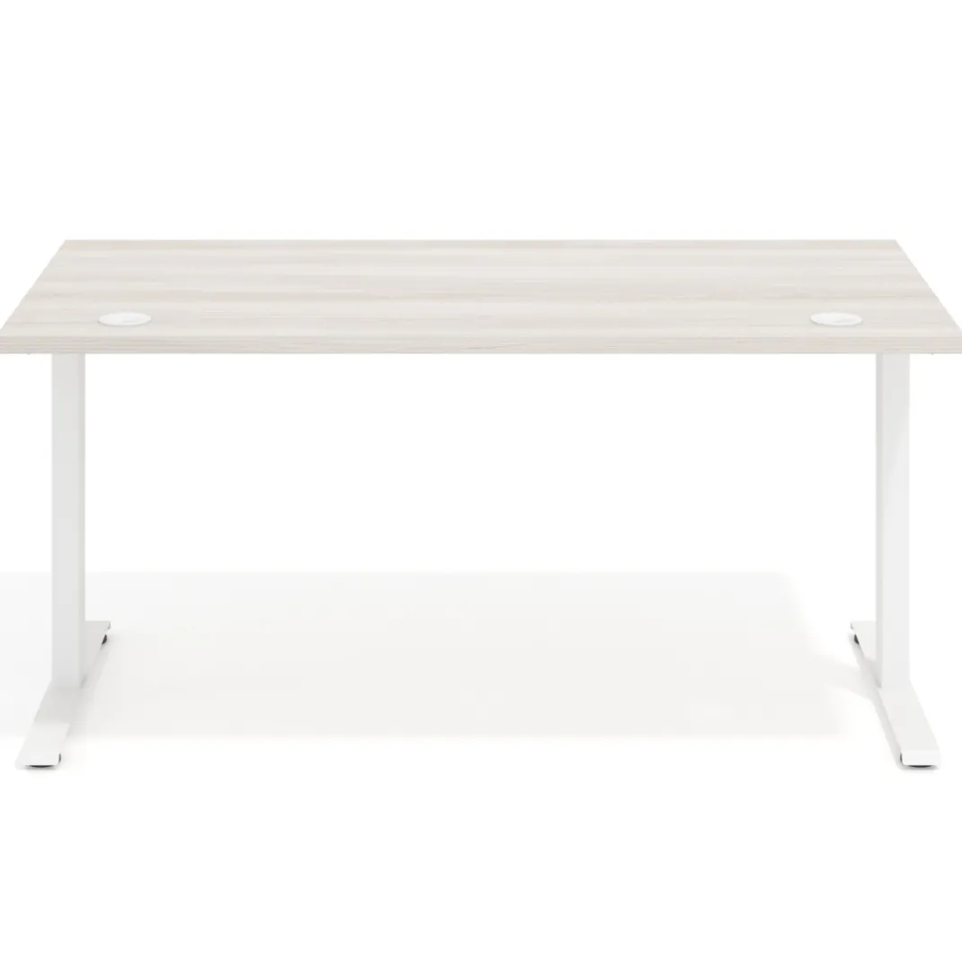 Escritorio Elevable Erghos Motion estructura blanca canto recto
