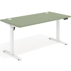 Escritorio Elevable Erghos Motion estructura blanca canto recto