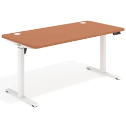 Escritorio Elevable Erghos Motion estructura blanca 4 cantos curvos