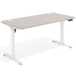 Escritorio Elevable Erghos Motion estructura blanca 4 cantos curvos