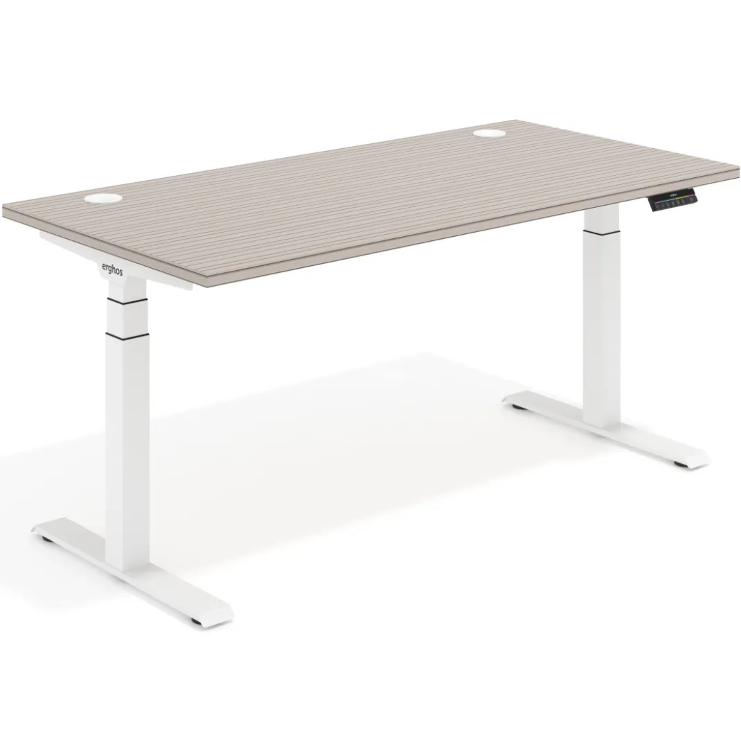 Escritorio Elevable Erghos Motion Pro estructura blanca canto recto