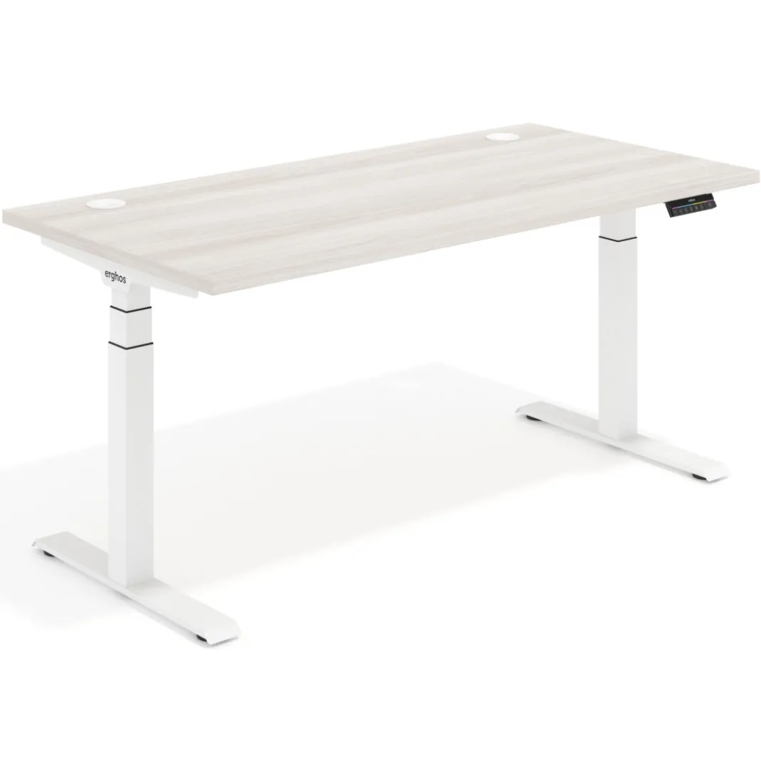 Escritorio Elevable Erghos Motion Pro estructura blanca canto recto