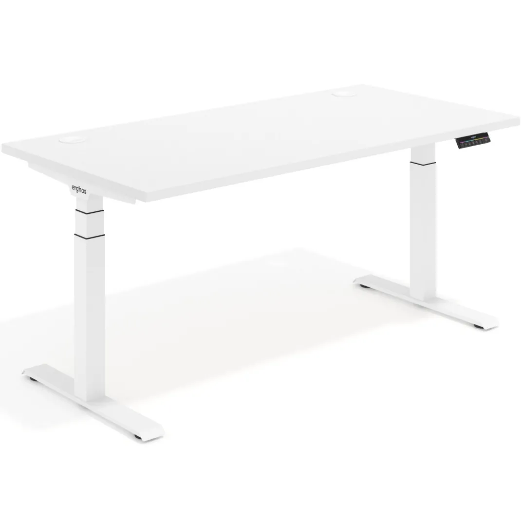 Escritorio Elevable Erghos Motion Pro estructura blanca canto recto