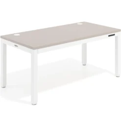 Escritorio Elevable Erghos Quad 4 patas, estructura blanca canto recto