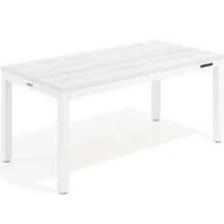 Escritorio Elevable Erghos Quad 4 patas, estructura blanca canto recto