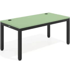 Escritorio Elevable Erghos Quad 4 patas, estructura negra canto recto