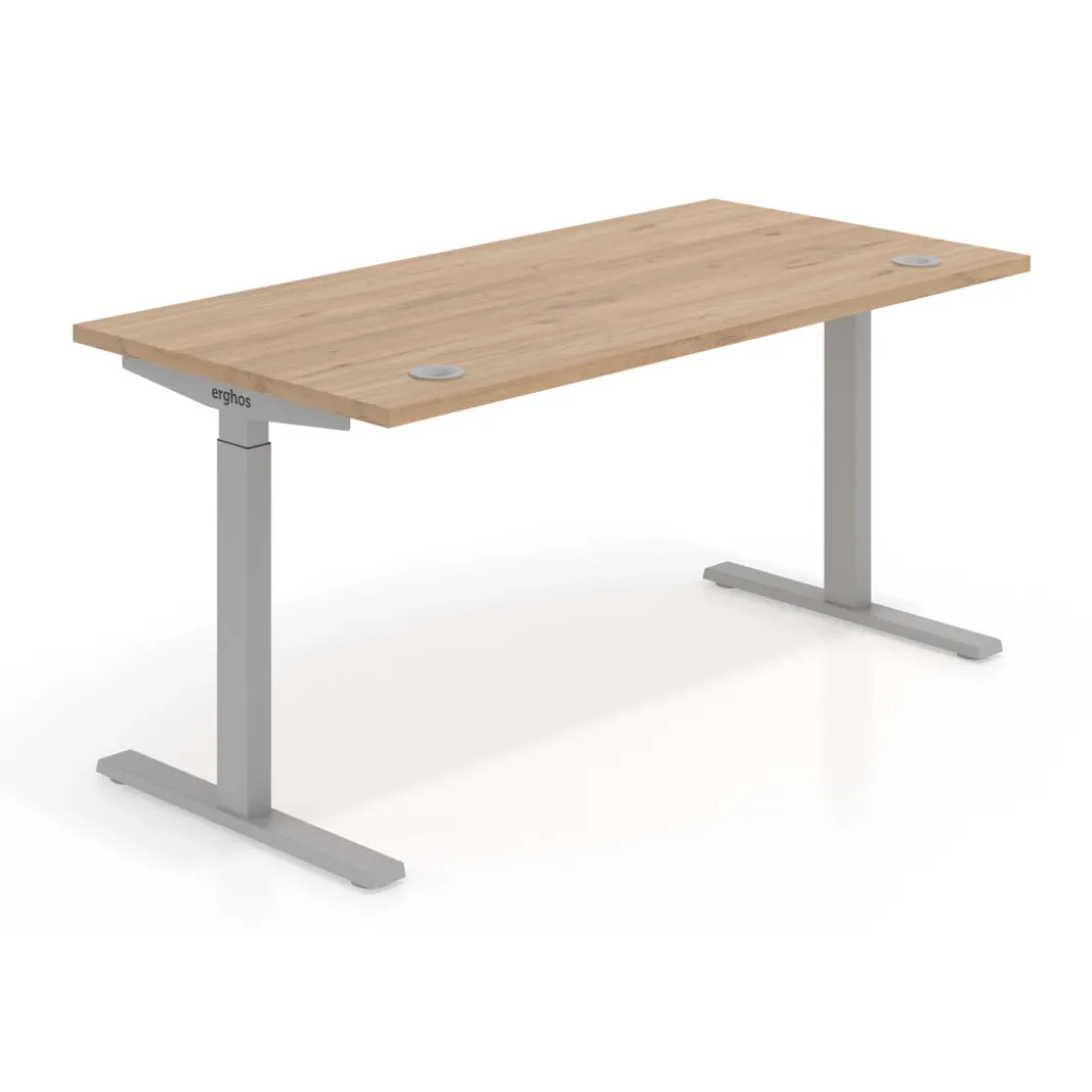 Escritorio Elevable Erghos Smart estructura aluminio canto recto