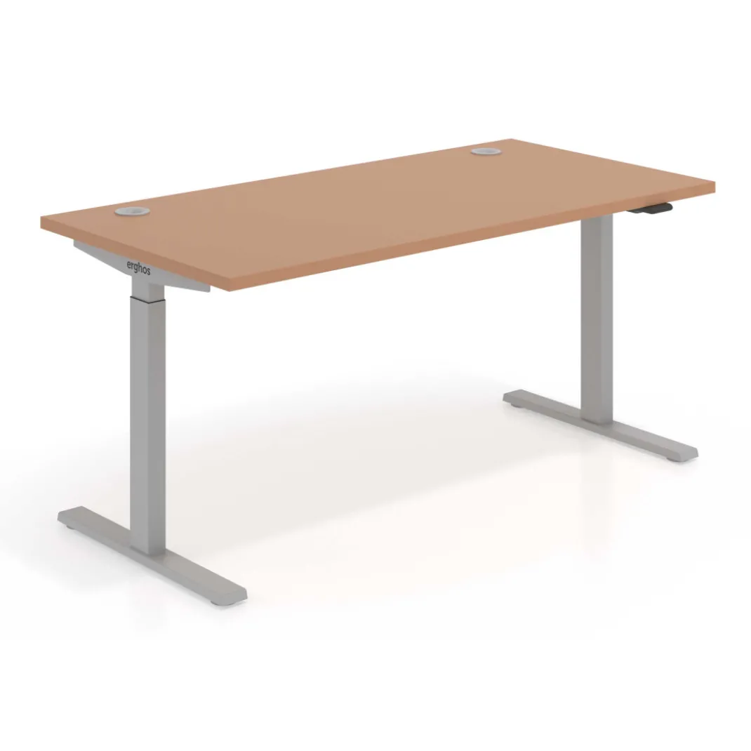 Escritorio Elevable Erghos Smart estructura aluminio canto recto
