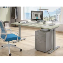 Escritorio Elevable Erghos Smart estructura aluminio canto recto