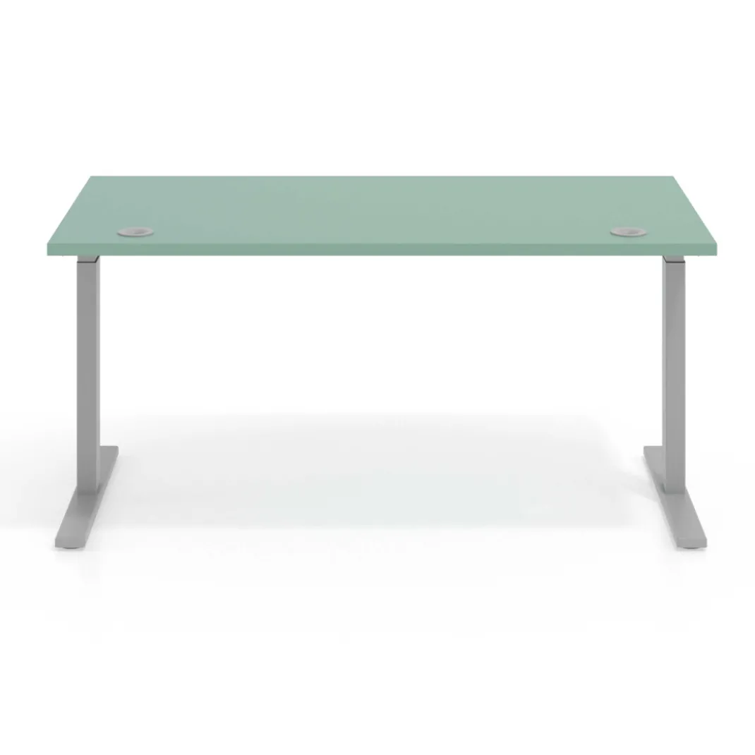 Escritorio Elevable Erghos Smart estructura aluminio canto recto