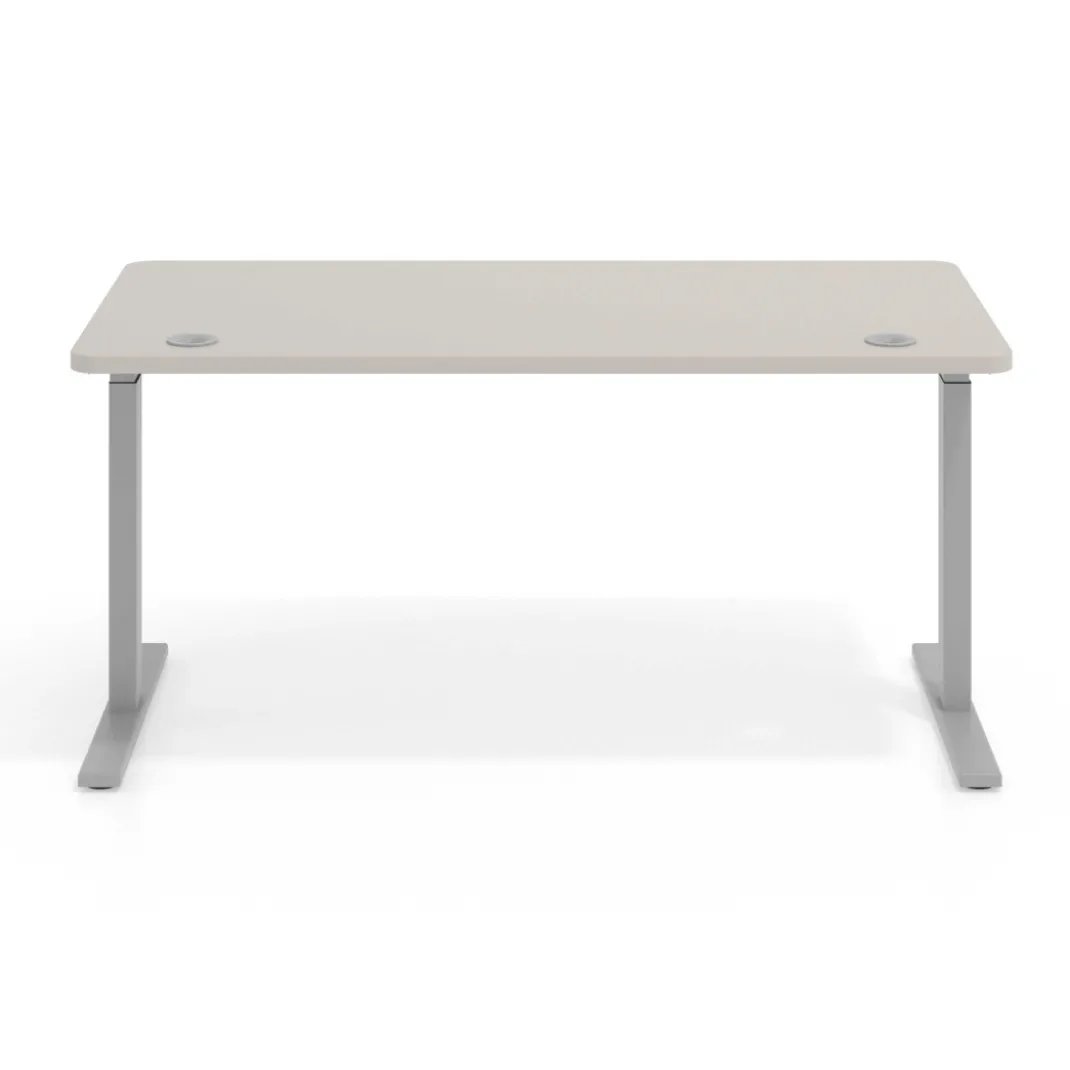Escritorio Elevable Erghos Smart estructura aluminio canto curvo