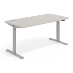 Escritorio Elevable Erghos Smart estructura aluminio canto curvo