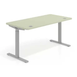 Escritorio Elevable Erghos Smart estructura aluminio canto curvo