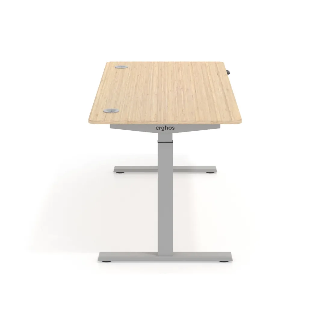 Escritorio Elevable Erghos Smart estructura aluminio canto curvo