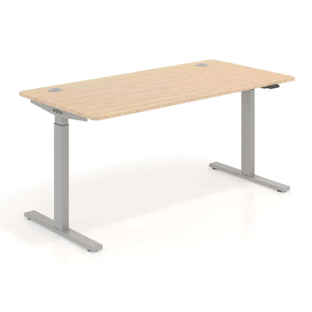 Escritorio Elevable Erghos Smart estructura aluminio canto curvo