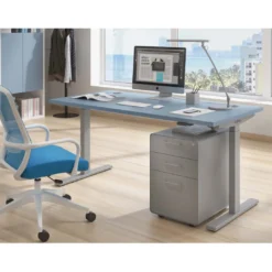Escritorio Elevable Erghos Smart estructura aluminio canto recto