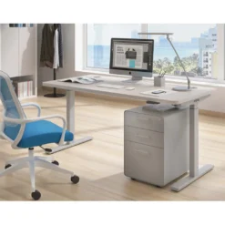 Escritorio Elevable Erghos Smart estructura aluminio canto curvo