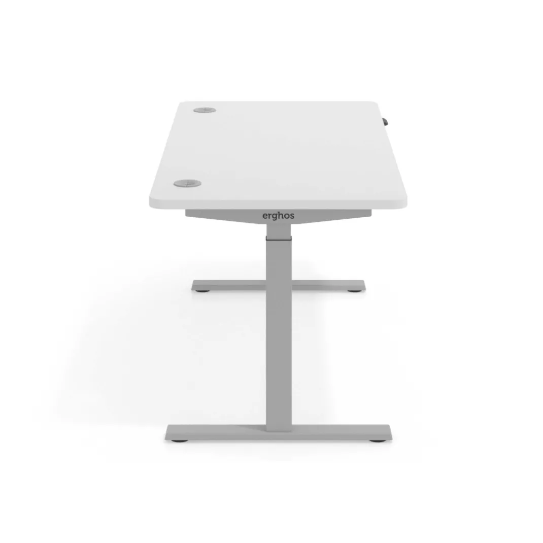 Escritorio Elevable Erghos Smart estructura aluminio canto curvo