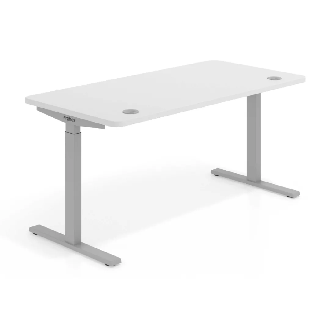 Escritorio Elevable Erghos Smart estructura aluminio canto curvo