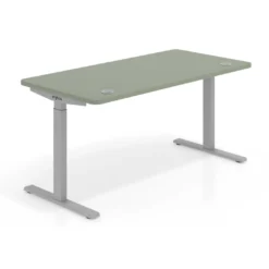 Escritorio Elevable Erghos Smart estructura aluminio canto curvo