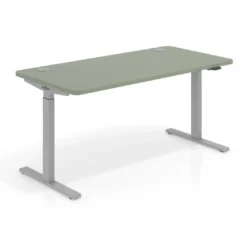 Escritorio Elevable Erghos Smart estructura aluminio canto curvo
