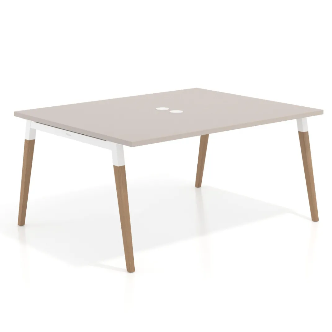 Mesa coworking de reuniones Arki fondo 126 cm, sobre recto