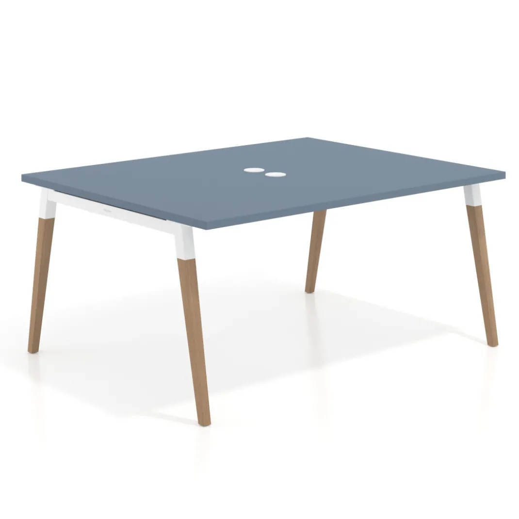 Mesa coworking de reuniones Arki fondo 126 cm, sobre recto