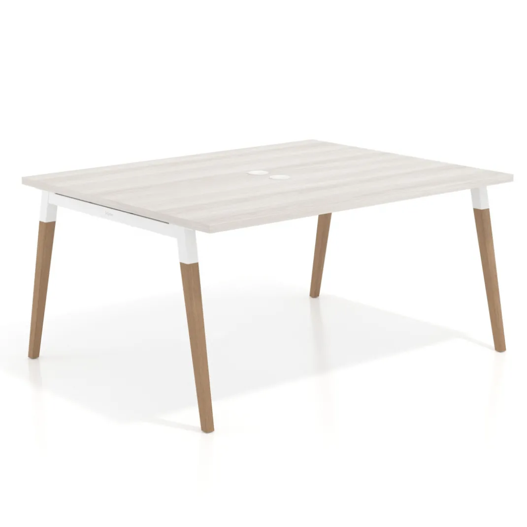 Mesa coworking de reuniones Arki fondo 126 cm, sobre recto