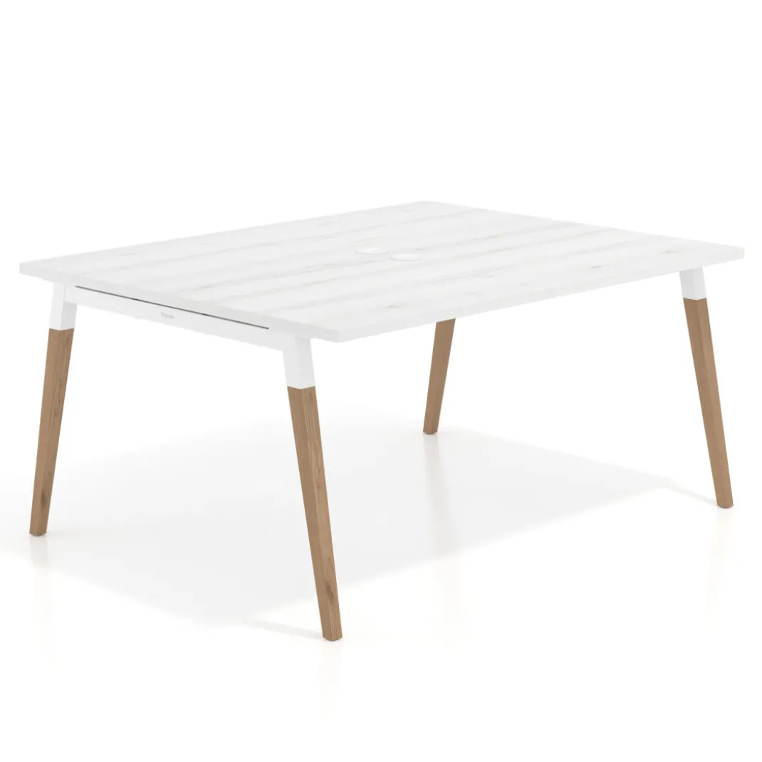 Mesa coworking de reuniones Arki fondo 126 cm, sobre recto