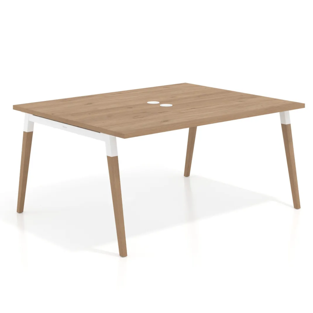Mesa coworking de reuniones Arki fondo 126 cm, sobre recto