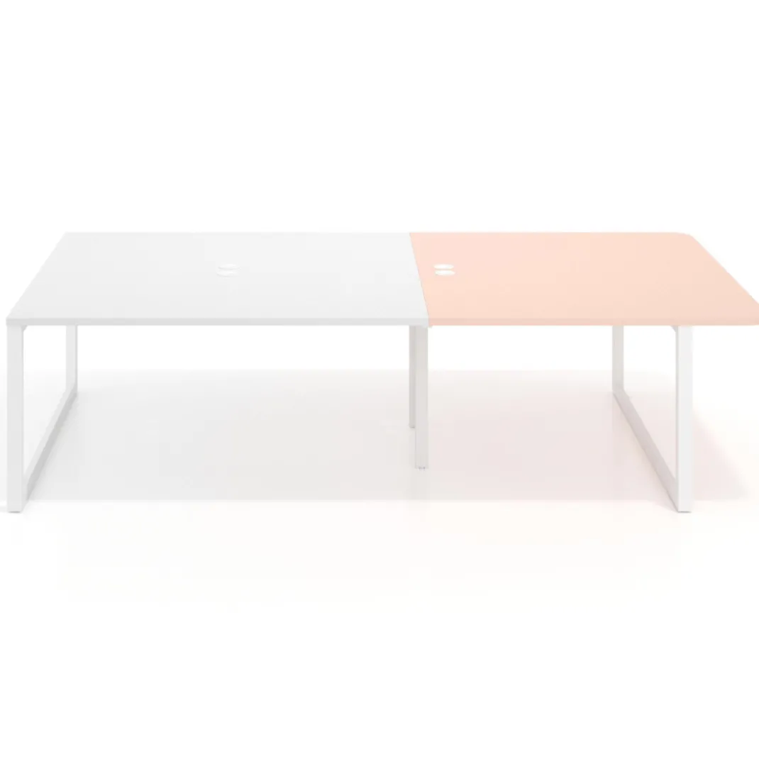 Mesa de cabecera Delta para bench 166 estructura blanca