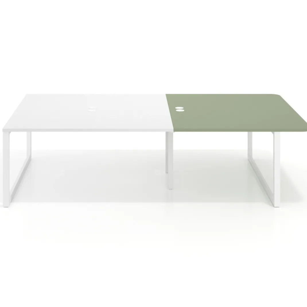 Mesa de cabecera Delta para bench 166 estructura blanca