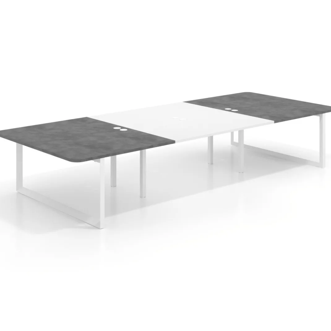 Mesa de cabecera Delta para bench 166 estructura blanca